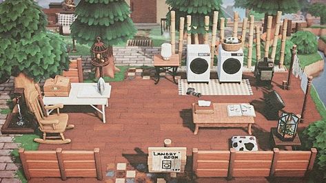 Outdoor Laundry Area, Antique Bird Cages, Cottagecore Fall, Animal Crossing 3ds, Animal Crossing Funny, Animal Crossing Wild World, Art Area, Animal Crossing Pocket Camp, Island 2