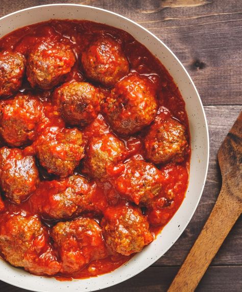 Turkey Meatballs in Marinara Sauce - Once Upon a Chef Bison Meatballs, Classic Italian Meatballs, Bison Meat, Once Upon A Chef, Turkey Meatball Recipe, Best Meatballs, Diner Recept, Turkey Meatballs, Ground Turkey Recipes