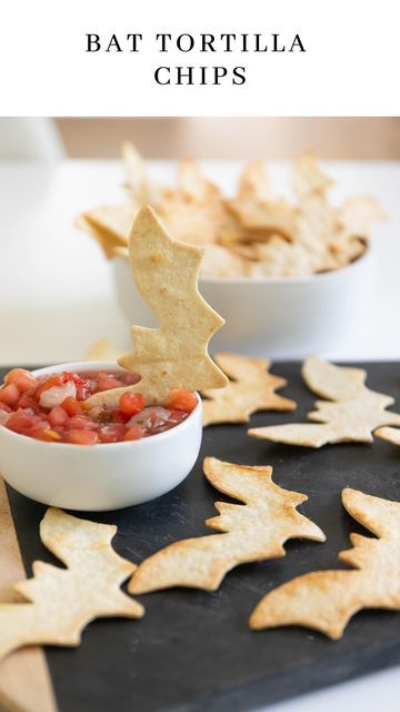 Halloween Shaped Tortilla Chips, Bat Tortilla Chips, Halloween Tortilla Chips, Chili Halloween Party, Scary Food, Halloween Foods, Grandma Cooking, Bonfire Night, Chili Lime