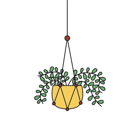 Hanging plant inside pot vector design Hanging Pot Drawing, Bowl Drawing, Journal 2023, Doodle Ideas, What To Draw, Hanging Plant, Hanging Pots, Fish Bowl, Good Notes