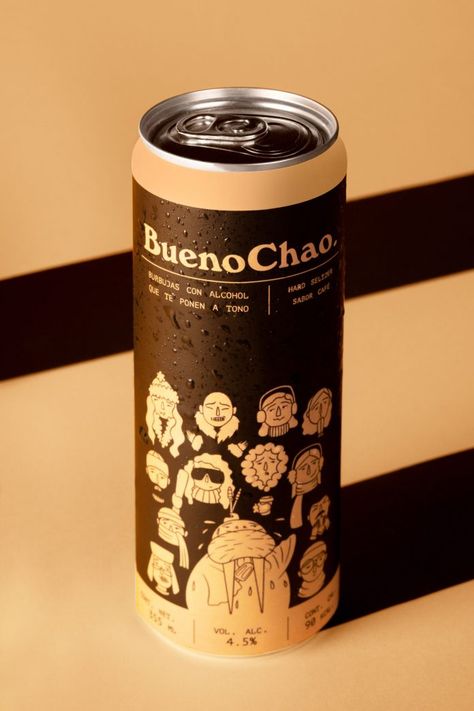 Studio Futura created a fun brand identity and packaging range for Bueno Chao Can Branding, Energy Drinks Packaging, Cool Illustration, Photography Graphic Design, Alcoholic Beverage, Hard Seltzer, Drinks Design, Coffee Packaging, Beverage Packaging