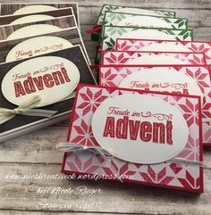 Stampin Up_Mini-Adventskalender_Verpackungen_groß Stampin Up Weihnachten, Ritter Sport, Advent Calenders, Stampin Up Christmas, Stamping Up, Post It, Silhouette Cameo, Advent Calendar, Advent