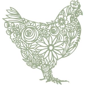 Silhouette Design Store - Search Designs : 288630 Gardening Svg Free, Embroidery Tshirt Ideas, Chicken Silhouette, Floral Chicken, Chicken Svg, Ideas Embroidery, Embroidery Tshirt, Animal Svg, Chicken Art