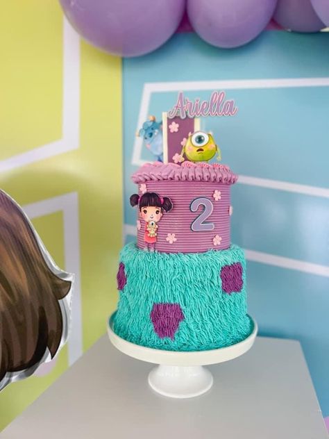 Monsters Inc Boo Cake, Monsters Inc Girl Birthday Party Ideas, Monsters Inc First Birthday Girl, Monster Inc Cake Ideas, Pastel Monster Inc, Boo Monsters Inc Party Ideas, Monster Inc Party Ideas, Monsters Inc Birthday Cake, Monster Inc Cake