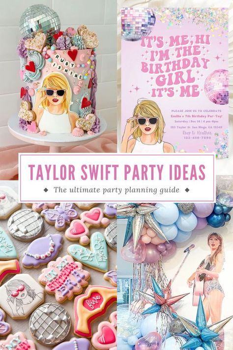 Taylor Swift Party Ideas (The Ultimate Planning Guide) - Pretty My Party Girls 11th Birthday Party Themes, Eighth Birthday Party Girl, Taylor Birthday Party Ideas, Taylor Swift Scavenger Hunt Ideas, 6 Girl Birthday Party Ideas, Taylor Swift Swim Party, Taylor Swift B Day Ideas, 8th Bday Party Girl Birthday, Birthday Party Ideas 8 Girl