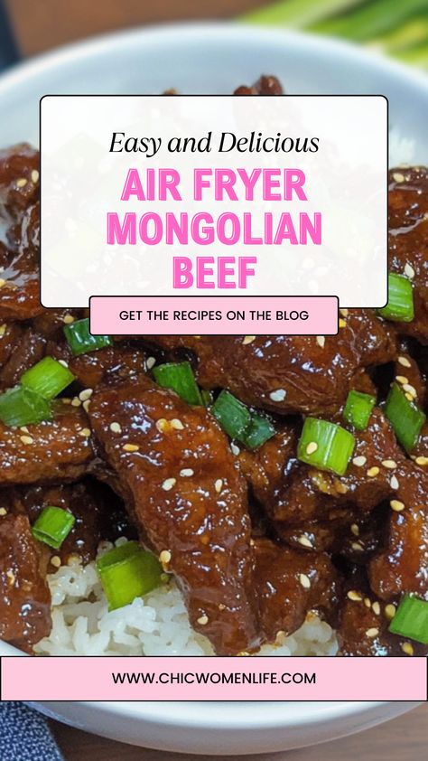 Air Fryer Mongolian Beef Top Sirloin Recipes, Sirloin Recipes, Dessert Quotes, Top Sirloin, Mongolian Beef Recipes, Mongolian Beef, Recipes Air Fryer, Air Fryer Healthy, Deep Frying