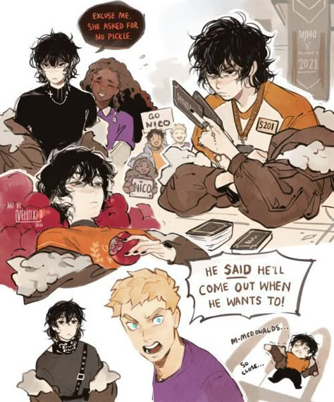 Xiao Tong Percy Jackson, Velinxi Percy Jackson, Percy Jackson Fan Art Nico Di Angelo, Nico X Percy, Nico Percy Jackson, Percy X Nico, Percy Jackson Nico Di Angelo, Nico Fanart, Percy Jackson Nico