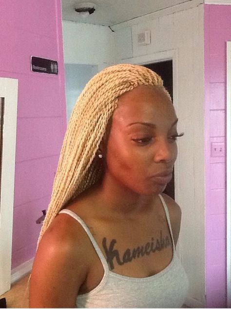 Blonde rope twist 613 Twist, Blonde Senglease Twist, Blonde Senegalese Twist Black Women, Blonde Senegalese Twist, Blonde Rope Twist, Blond Senegalese Twist, Blonde Twists Black Women, 4/613 Braids, 1b/27/613 Braids