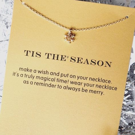 This Super Fun Necklace Is Made From Zinc Alloy So Should Be Hypoallergenic For All Wearers. They Come With The Cute Phrase Card - Perfect Addition To Any Holiday Gift! Chain Is 16 Inches With A 2.5 Extender Gold Snowflake Necklace, Free People Necklace, Dainty Pendant Necklace, Cross Necklace Sideways, Delicate Gold Necklace, Holiday Snowflakes, Snowflake Necklace, Wave Necklace, Santa Stocking