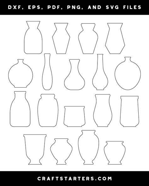 . #Vase #Outline #Patterns . #Vase_Outline_Drawing #Flower_Pots_Sketch #Vase_Shapes_For_Flowers #Drawing_A_Vase Different Vase Shapes, Drawing A Vase, Vase Doodle, Drawing Vases, Vase Outline, Outline Vase, Vase Patterns, Vase Template, Vases Shapes