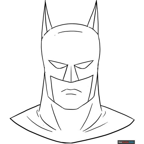 Free Batmans Face Coloring Page for Kids Batman Drawing Easy, Batman Coloring, Face Coloring, Batman Coloring Pages, Easy Drawing Guides, Superhero Coloring Pages, Batman Drawing, Batman Mask, Free Printable Coloring Sheets