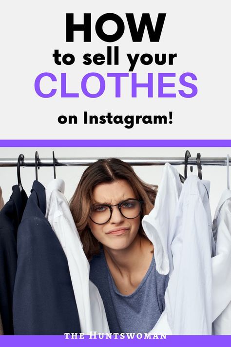 Trying to decide how to sell your clothing on Instagram - or it's worth the time? In this blog post, I share my tips and tricks on how to organize your own Instagram closet sale - as well as whether I think it's worth the time. How To Sell Clothes On Instagram, How To Sell Clothes, Selling Used Clothes, Reselling Clothes, Preloved Clothes, Using Instagram, Closet Sale, Gain Followers, Instagram Blogger