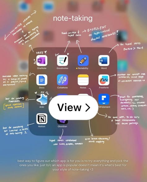 Lemon8 · best note-taking ipad apps 2024 ✨ · @hailee Helpful Ipad Apps, Ipad Setup For College, Ipad Organization Homescreen For School, Cute Notes On Ipad, College Ipad Setup, Ipad Apps Organization, Ipad Lifestyle, Ipad Set Up, Ipad Decorations