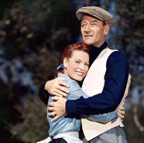 Maureen O’Hara and John Wayne in ‘The Quiet Man’ (‘52) Quiet Man, Maureen O Hara, John Garfield, The Quiet Man, John Wayne Movies, Alec Guinness, Maureen O'hara, John Ford, Hollywood Cinema