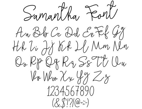 Samantha cursive script font SVG available in a variety of styles, perfect for logos, branding, wedding invitations, and#doodlefonts #alphabetart #handdrawnletters #creativecalligraphy #typographytrends Alex In Cursive, Masculine Fonts Alphabet, Doodle Fonts Alphabet, Font Alphabet Handwritten, Pencil Font, Samantha Font, Lettering Doodle, Hand Lettering Alphabet Fonts, Fonts Bubble