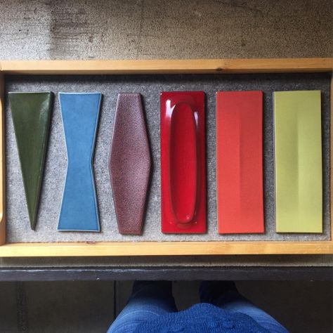 Heath Ceramics Tile, Heath Tile, Ceramics Tile, Home Office Furniture Design, Dimensional Tile, Modern Flooring, Modern Color Schemes, Ideas For Kitchen, Heath Ceramics