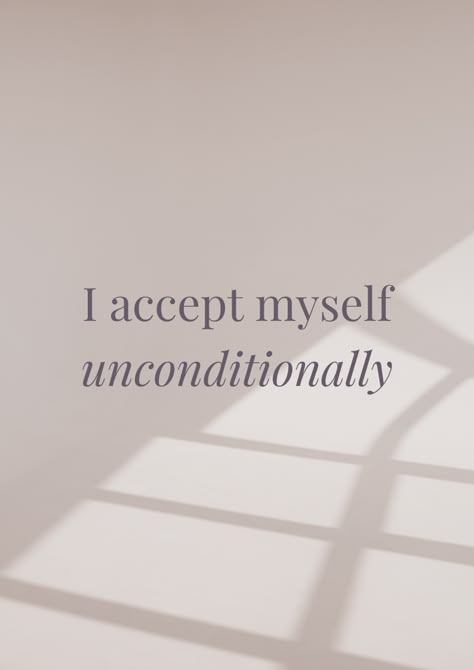 I accept myself unconditionally. Embrace who you are and practice unconditional self-acceptance. #SelfAcceptance #SelfLove #BeYourself  Stay inspired! Follow me for a daily dose of creativity and ideas. 🌺📍 #FollowMe #PinterestDreams Unconditional Self Acceptance, Embracing Myself, Accepting Myself, I Accept Myself, Accept Myself, 2025 Board, Self Acceptance, Stay Inspired, 2025 Vision