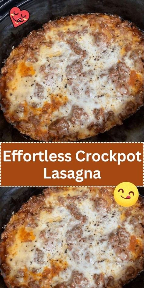 Experience the comfort of lasagna without all the work with this Effortless Crockpot Lasagna recipe. Layered with noodles, cheese, meat sauce, and herbs, this dish cooks to perfection in your slow cooker, making it the ideal solution for busy days. Enjoy the classic flavors of lasagna with minimal effort and maximum satisfaction. #CrockpotCooking #EasyLasagna #WeeknightDinner Easy Crockpot Lasagna, Crockpot Lasagna Recipe, Make Ahead Lasagna, Crockpot Lasagna Easy, Crock Pot Lasagna Recipe, Beef Lasagna, Crockpot Lasagna, Slow Cooker Lasagna, Traditional Lasagna