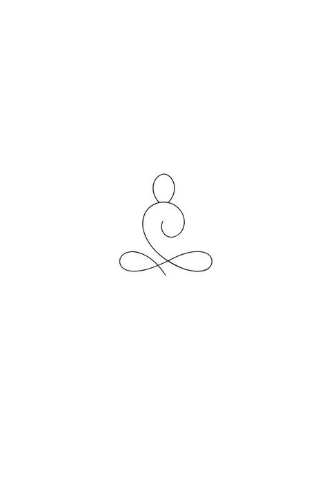 How To Draw Yoga Poses, Minimalist Spiritual Tattoo, Minimalist Yoga Tattoo, Small Yoga Tattoo, Self Love Symbol Tattoo, Feminist Tattoos Minimalist, Yoga Tattoos For Women, Yoga Inspired Tattoos, Meditation Tattoos