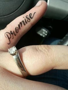 Promise Tattoo On Pinky Fonts, Promise In Different Fonts, Pinky Side Hand Tattoo, Promise Finger Tattoo, Promise Pinky Tattoo, Pinky Tattoo, Mama Tattoos, Love Wrist Tattoo, Pinky Promise Tattoo