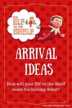 How does your Elf on the Shelf appear for the holidays in your home?  Take a look at these fun ways elves have been known to arrive! Elf In The Shelf Arrival, First Day Printable, Elf On The Shelf Arrival, Debut Ideas, The Elf On The Shelf, Elf Antics, Elf Fun, Night Elf, Elf Ideas