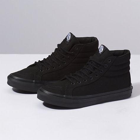 Black Hightop Vans, Vans Shoes High Tops, All Black High Tops, Hi Top Vans, Mens Vans Shoes, Vans High, Teen Outfits, Best Shoes For Men, High Top Vans