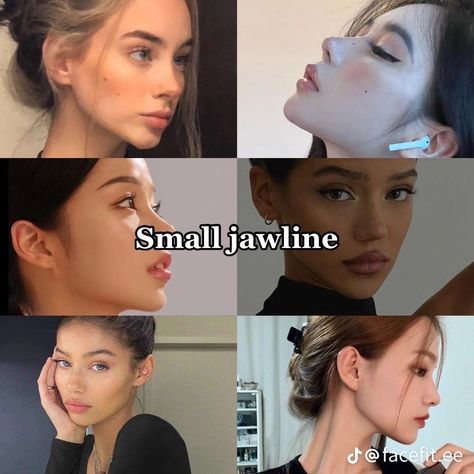 Jawline Vision Board, Small Jawline Faces, Narrow Lower Face Aesthetic, Narrow Lower Face, Types Of Jawlines, Small Face Aesthetic, Small Jawline, Jawline Aesthetic, Narrow Face