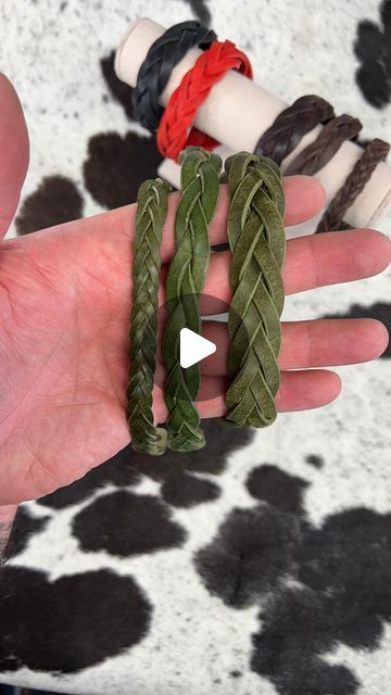 Foolish Pride Leather Craft on Instagram: "You keep liking them I'll keep making them
using thinner strands for this braided bracelet makes it more difficult for my sausage fingers but the result is worth it 

#leatherbracelet #leatherbracelets #braids #braiding #braidedleather #handmadeleather" Sausage Fingers, Braided Bracelet, Braided Leather, Leather Craft, Worth It, Bracelet Making, Leather Handmade, Leather Bracelet, Braids