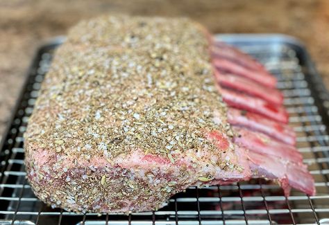 How to Grill the Perfect Rack of Lamb - Barbecuebible.com Rack Of Lamb Grilled, Bbq Rack Of Lamb Recipes, Smoked Rack Of Lamb Recipes, Rack Of Lamb Recipes Grilled, Grilled Rack Of Lamb Recipes, Bbq Rack Of Lamb, Smoked Rack Of Lamb, Grilled Lamb Recipes, Lamb Rack Recipe