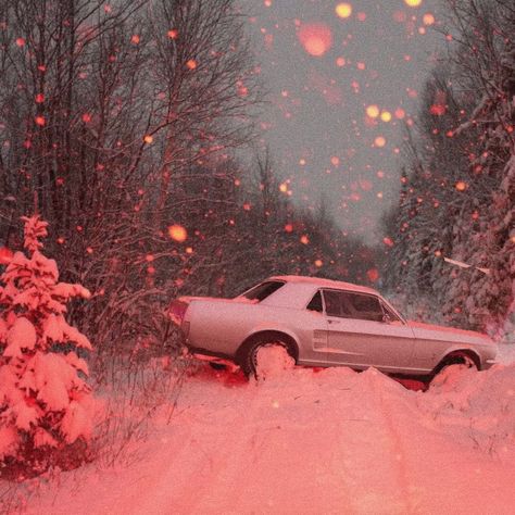 #fordmustang #ford #mustang #1969mustang #cars #snow #winter #wreck #photography #aesthetic #photoshop #digitalart Snow Car Wallpaper, Snow Car Aesthetic, Car In Snow, Cars In The Snow, Snowy Car Aesthetic, Cars In Snow Aesthetic, Pretty Hate Machine, Car Wreck, Snow Aesthetic