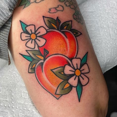 Watermelon Tattoo, Belle Tattoo, Peach Tattoo, Fruit Tattoo, Cherry Tattoos, Food Tattoos, L Tattoo, Sigil Tattoo, Botanical Tattoo