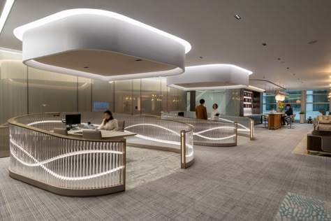 Signature Banking Suites & Office - One Space Retail Banking Design, Private Banking Design, Luxury Bank Interior Design, Bank Waiting Area, Modern Bank Interior Design, Bank Interior Design Concept, Bank Design Interior, Bank Office Design, Bank Interior Design