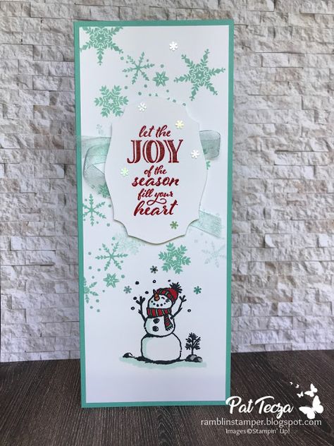 Stamped Christmas Cards, Snowman Cards, Easy Christmas Gifts, Stampin Up Christmas, Holiday Gift Tags, Product List, Fun Fold Cards, Motorcycle Gear, Card Making Inspiration