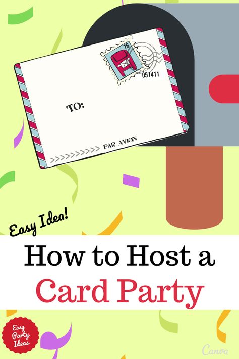 A card party is a great way to celebrate a birthday or special event when health, age or distance prevent having a party. Easy to plan and do, as well as very special. Card Party Ideas, Easy Party Ideas, Adult Birthday Party Games, 100th Birthday Party, 80th Birthday Cards, Adult Birthday Cakes, 90's Birthday Party, Card Party, Easy Parties