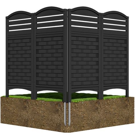 PRICES MAY VARY. MROSAA PRIVACY FENCE: Our air conditioner fence set contains 4 fence panels, 45 inches wide x 22 inches high, made of resin, rustproof, waterproof, weatherproof and more thick and durable. Mrosaa Privacy Fence Panels, Air Conditioner Fence, Garbage Trash Can Enclosure, Pool Equipment Enclosure, Fence Kit for Outside Backyard and Patio, with 4 Pcs 45 In X 22 In Resin Fence & Metal Stake Color: gray-black Size: 22ih*45ich Trash Can Enclosure, Air Conditioner Fence, Pool Equipment Enclosure, Fence Metal, Privacy Fence Panels, Pool Equipment, Privacy Fence, Propane Tank, Fence Panels