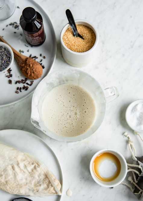 DIY Oat Milk Coffee Creamer 3 Ways | HelloVeggie.co Oat Milk Coffee Creamer, Oat Milk Coffee, Almond Milk Creamer, Diy Oat Milk, Lassi Recipes, Coffee Creamers, Creamer Recipe, Homemade Almond Milk, Nut Milk Bag