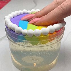 Slime Gif, Relaxing Stuff, Sensory Images, Stim Gifs, Rainbow Slime, Satisfying Stuff, Satisfying Pictures, Satisfying Things, Diy Slime Recipe