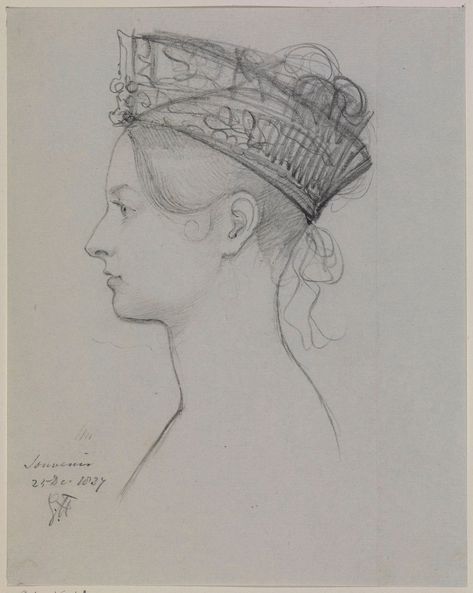 Queen Victoria in 1837 by Sir George Hayter. Queen Victoria Drawing, 1700s France, Royal Collection Trust, Royal Portraits, Historical Illustration, Queen Princess, Tudor History, The Royal Collection, Drawing Studies