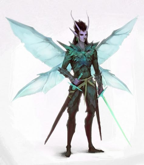 Arcane Trickster, Male Fairy, Humanoid Creatures, Fiction Idea, Cool Monsters, Fantasy Races, Dnd Art, Art Prompts, Fairy Art