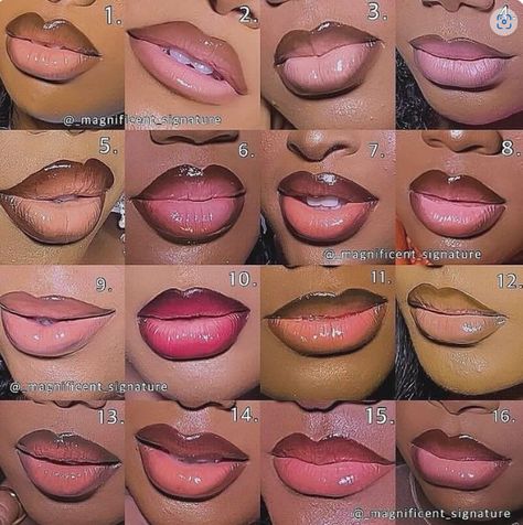 lip combos Glossy Lips Makeup, Lip Combos, Soft Makeup Looks, Simple Makeup Tips, Makeup For Black Skin, Lip Makeup Tutorial, Brown Skin Makeup, Makeup Help, Easy Makeup Tutorial