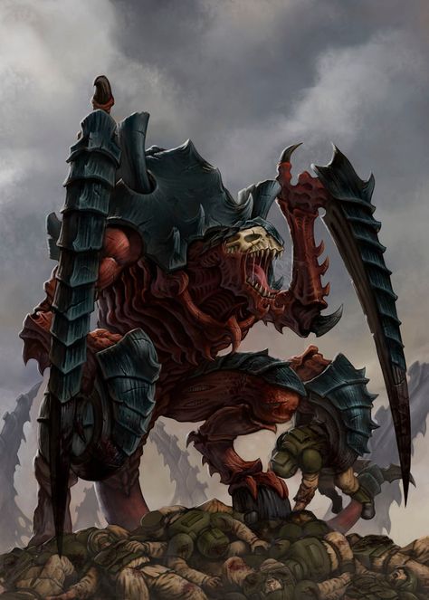 Tyranid Carnifex, Hive Fleet Behemoth, Tyranid Hive, Warhammer 40k Tyranids, 40k Tyranids, Fantasy Flight Games, D D Monsters, 40k Warhammer, Warhammer 40k Art