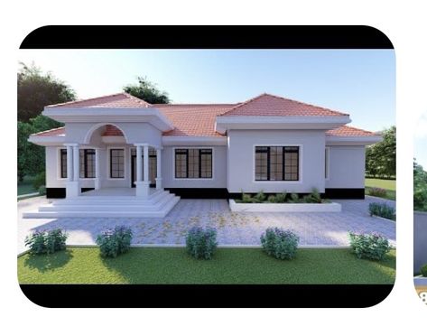 Cool Bungalow Ideas, House Bungalow Modern, Morden House Exterior Modern, House Models Design, External House Design, Latest House Design Architecture, One Storey Modern House Design, Morden House Designs, Bungalow Design Architecture