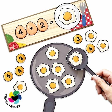 Fried Egg Math Fun Subtraction Activity, Mathematics Activities, Subtraction Activities, Math Games For Kids, Learning Games For Kids, Attitude Positive, Homeschool Math, Activity For Kids, Teaching Aids