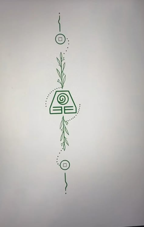 Earth Nation Tattoo, Earth Bender Tattoo Ideas, Avatar Earth Symbol, Earth Bender Symbol, Avatar Earth Symbol Tattoo, Earth Bending Tattoo, Earth Kingdom Tattoo, Earth Element Symbol Tattoo, Earthbender Tattoo