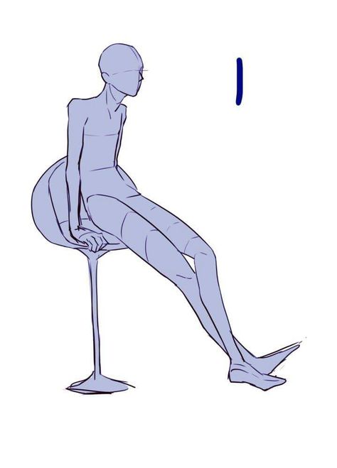 Person Sitting On A Chair Reference, Sitting On Stool Poses Drawing, Sitting In A Chair Poses Drawing, Person Sitting In Chair Drawing, Arte Do Kawaii, Person Drawing, Sketch Poses, Body Reference Drawing, Poses References