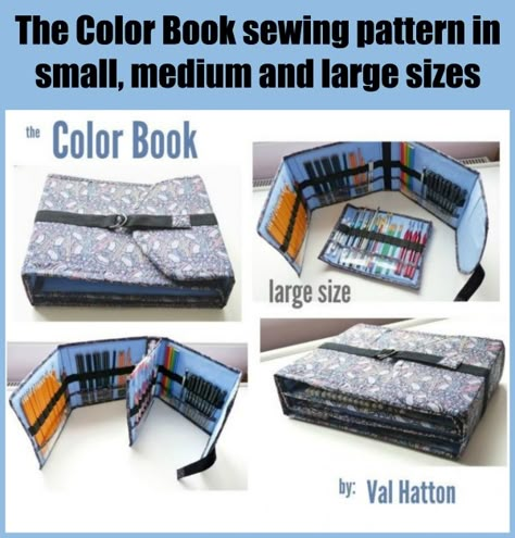 Color Book Art Storage (3 sizes) sewing pattern. This is perhaps the greatest art, pencil, pen, and marker storage that you can sew. Sew the ultimate organizer with this pattern for an art supplies folder. DIY pencil or crayon holder to sew. Kids art bag to sew. Organizer sewing pattern for artists and kids art supplies. Comes with a sew along video. 3 different sizes in the same sewing pattern. #SewModernBags Sew Organizer, Diy Marker Storage, Folder Diy, Diy Marker, Artist Bag, Art Supplies Bag, Art Supplies Storage, Marker Storage, Diy Pencil