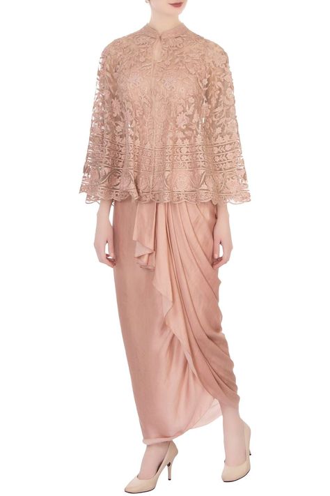 Dress Brokat Modern, Kebaya Lace, Kebaya Modern Dress, Cape Set, Pink Cape, Kebaya Dress, Batik Fashion, Muslim Fashion Dress, Draped Skirt