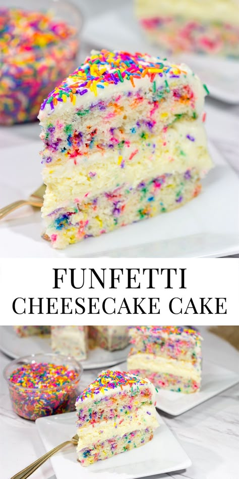 Funfetti Cheesecake, Fun Dessert, Cheesecake Cake, Ideas For Easter Decorations, Ideas For Easter, Easter Tree, Fun Baking Recipes, Baking Sweets, Easy Baking Recipes