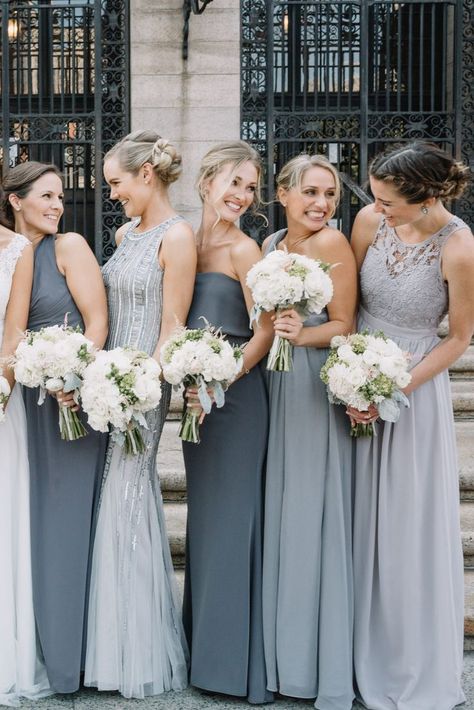 Grey bridesmaid dress