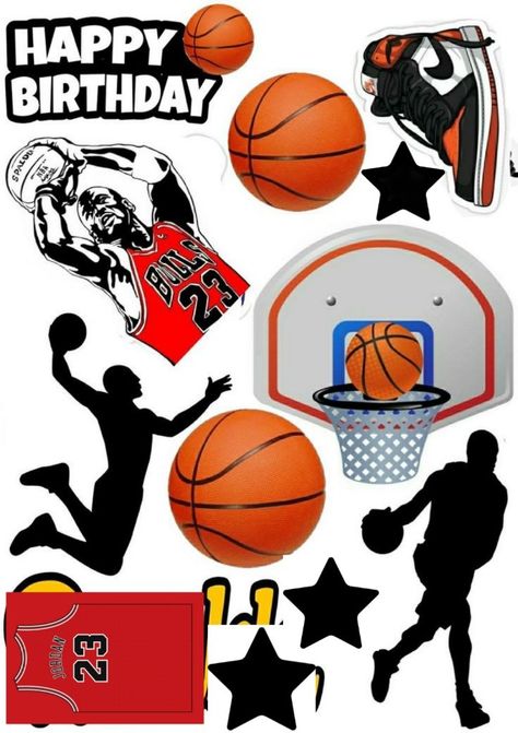 Nba Cake Topper Printable, Michael Jordan Cake Topper Printable, Basketball Cupcake Toppers Printable, Basketball Toppers Printable, Basketball Theme Cake Topper Printable, Basketball Cake Topper Free Printable, Jordan Cake Topper Printable, Basketball Cake Topper Printable, Jordan Cake Topper